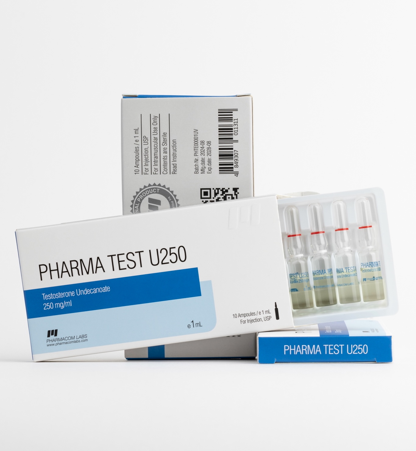 PHARMATEST U тестостерон ундеканоат 250mg/ml — упаковка Pharmacom Labs
